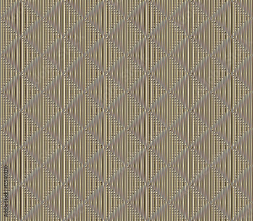 Abstract seamless strips and small squares of yellow and brown lined in rows to form a continuous pattern