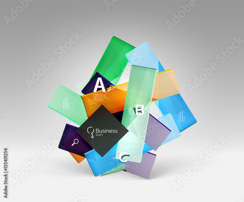 Vector 3d geometric abstract background template