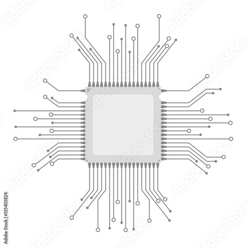 Futuristic Processor Circuit Board