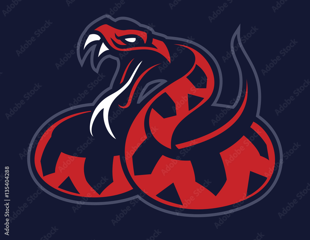 Obraz premium maskotka węża żmii