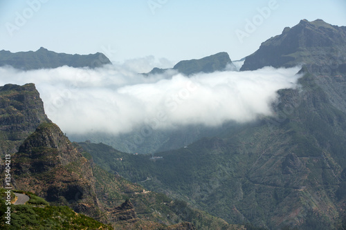 View the pass Boca da Encumeada in Madeira. Portugal