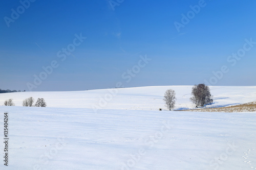 Erzgebirge im Winter, Sachsen, Deutschland