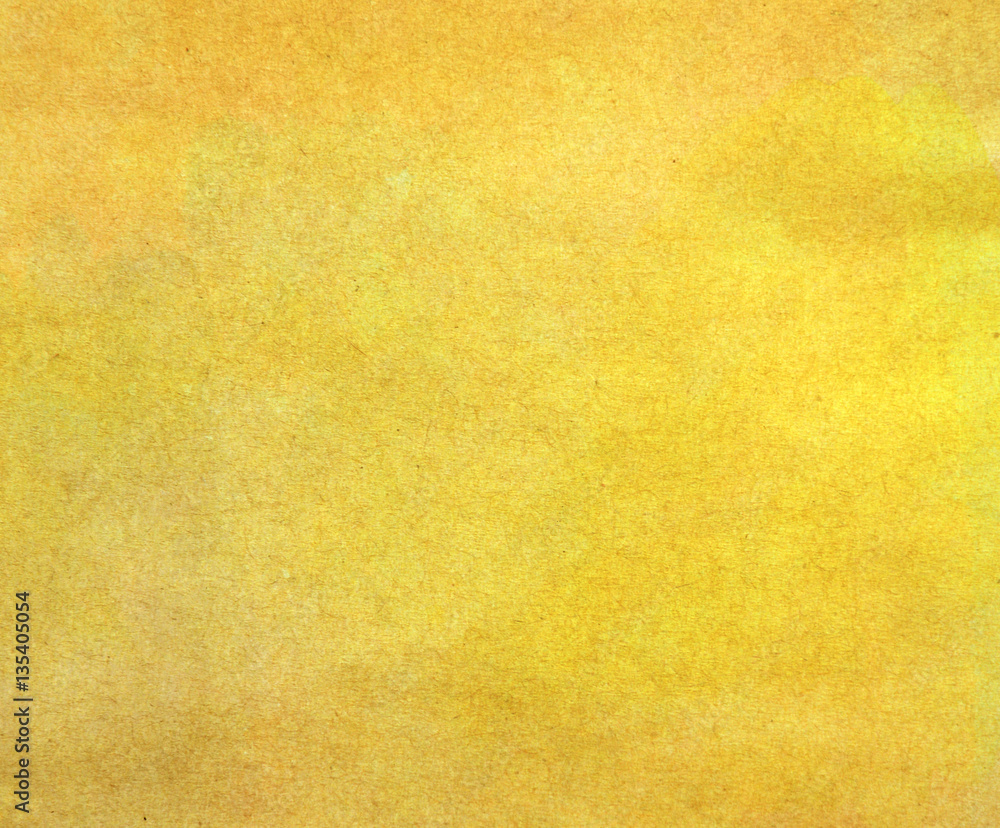 Yellow water color on old paper texture background Yellow water color on old paper texture background