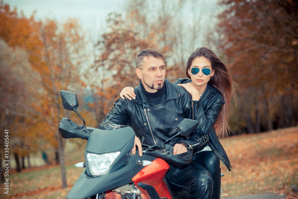 Biker boy and girl clearance