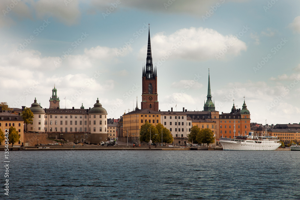Amazing views of the old town (Gamla Stan) of Stockholm, Sweden