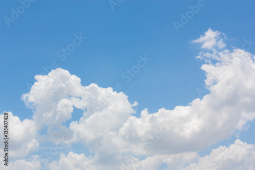 Blue sky with cloudy background.