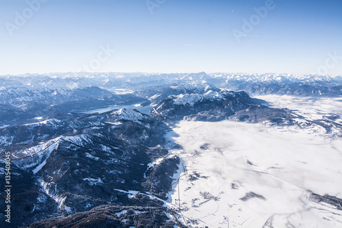 Benediktbeuren Alpen Winter Ballonfahrt 