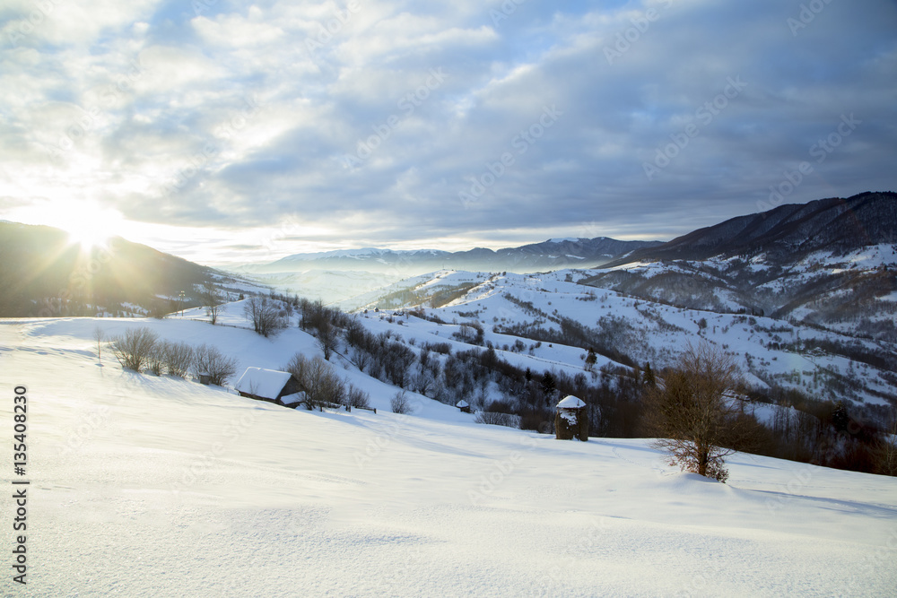mountains. Winter Carpathian mountains mountains. Winter Carpathian mountains