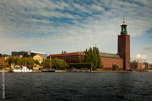 Views of the City Hall (Stadshuset) in Stockholm, Sweden