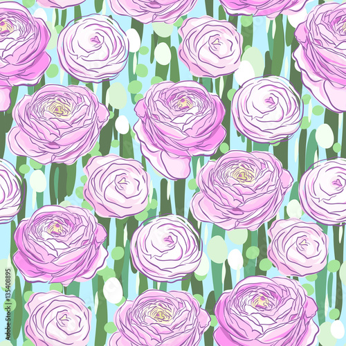 Blooming flowers. For textile  wallpaper  wrapping  web backgrounds etc.  