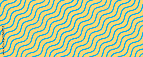 Blue and yellow wave lines background