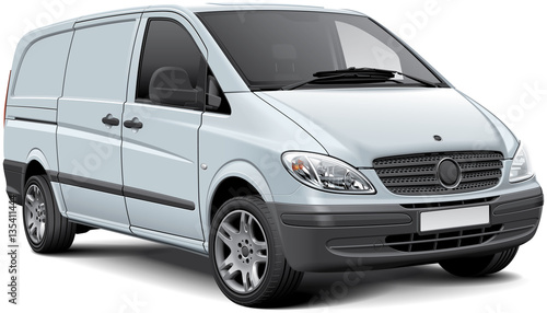 White cargo panel van