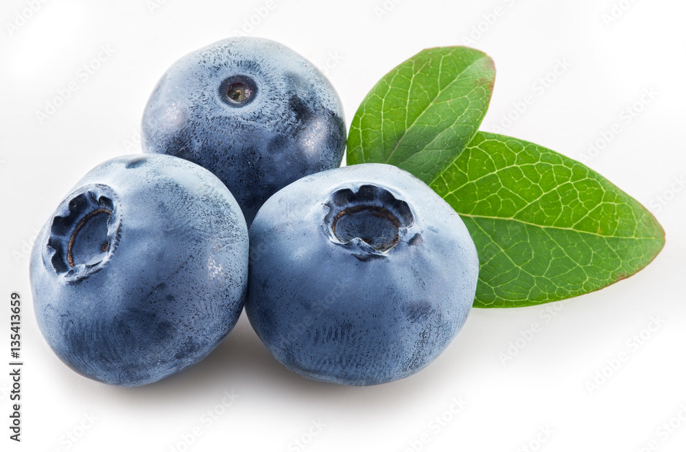 Ripe blueberries on the white background. Ripe blueberries on the white background.