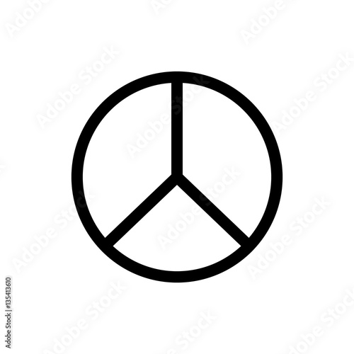 Peace symbol. Hippie sign