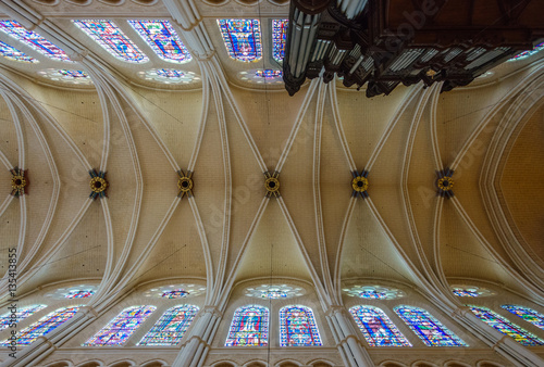 Foto Chartres Cathedral interior detail, France