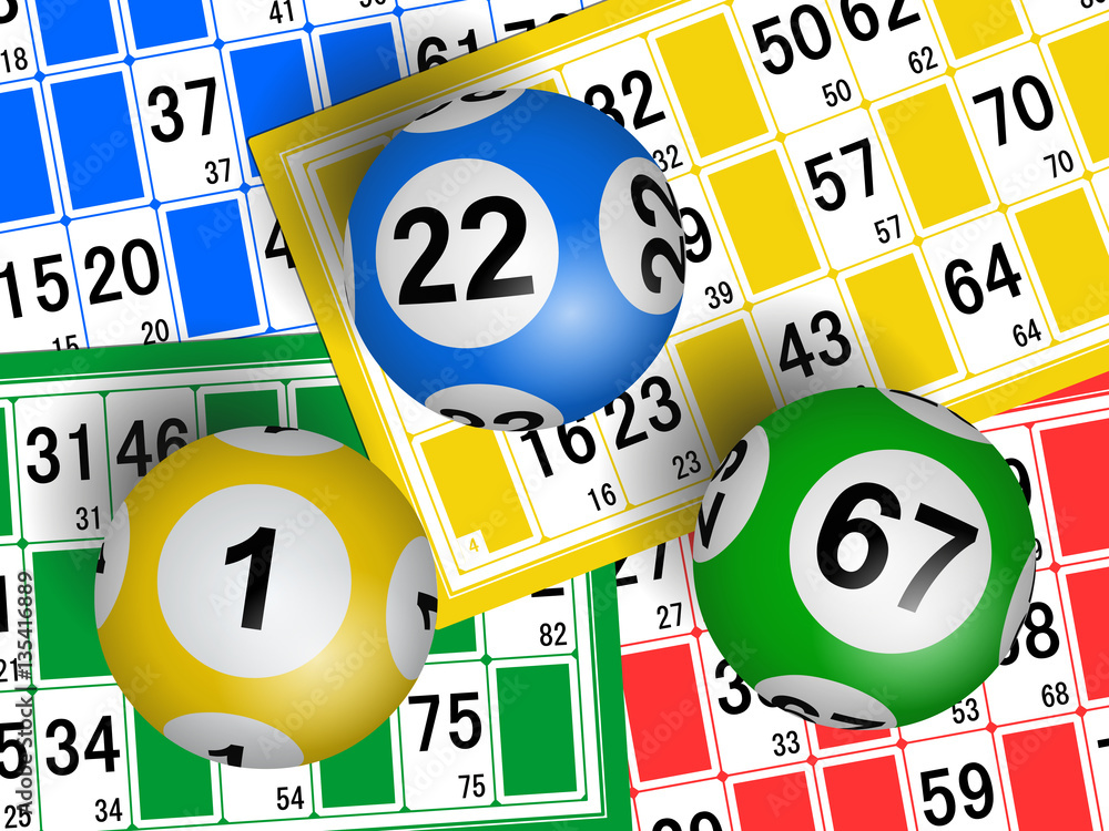 Loto. Bingo. Cartes et boules Stock Vector