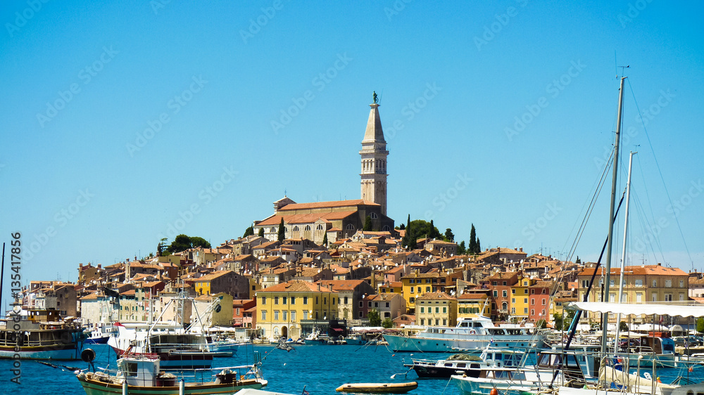 View of beautiful town of Rovinj, Istria, Croatia