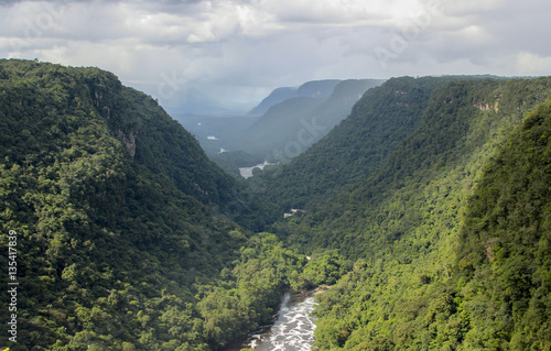 Konstfotografi Valley of Kaieteur Falls located in Guyana (Potaro River, Kaieteur national park, South America)