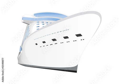 Travel Vector icon isolated. A cruise ship. Logo for travel agency