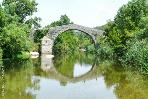 Spin'a Cavallu Genoese bridge over river Rizzanese near Sartene