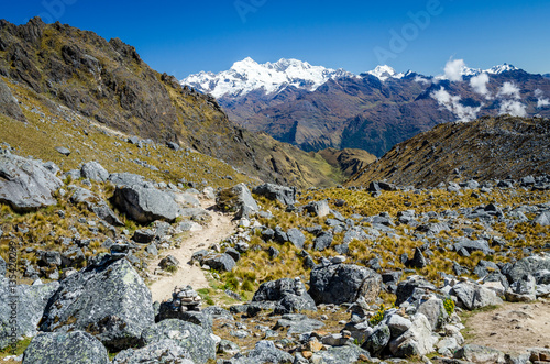 Scenic view on the Salkantay trek