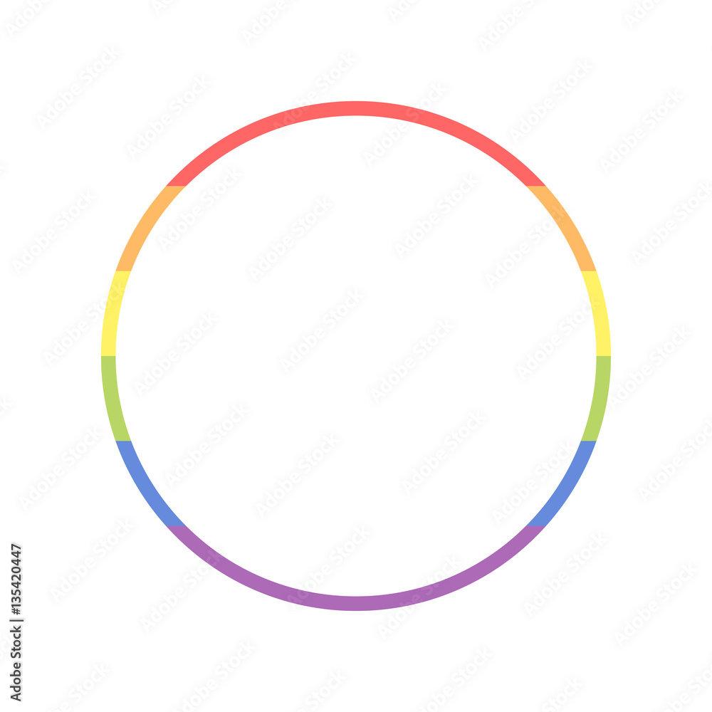 LGBT symbol, Pride, Freedom rainbow colors flag in round shape with space for text or image LGBT symbol, Pride, Freedom rainbow colors flag in round shape with space for text or image