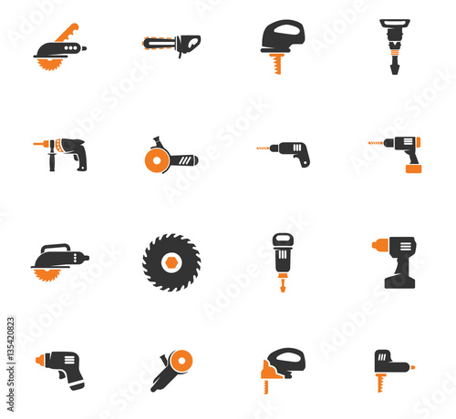 Power tools icons set