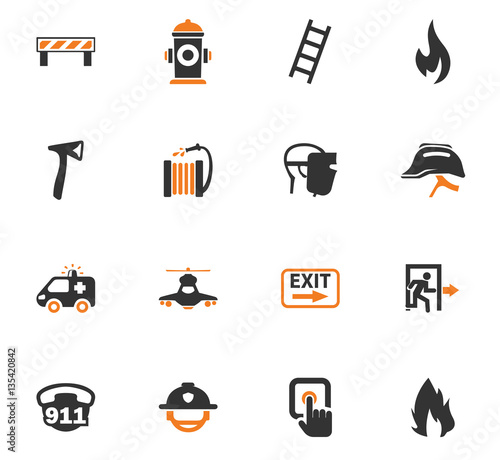 Emergency icons set