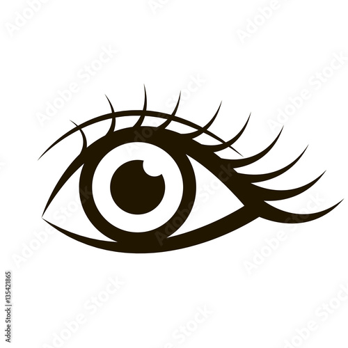 Female eye isolated on white
