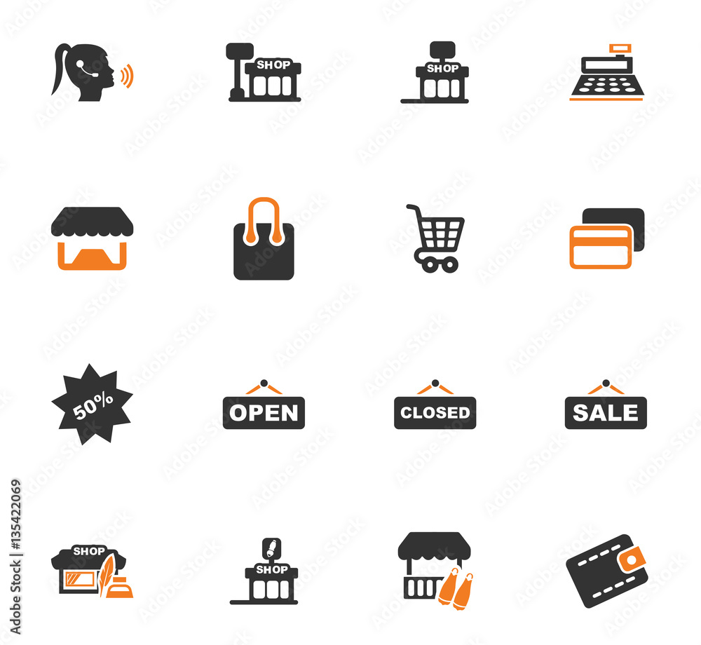 Shop icons set