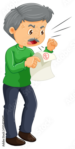 Father get angry with low score