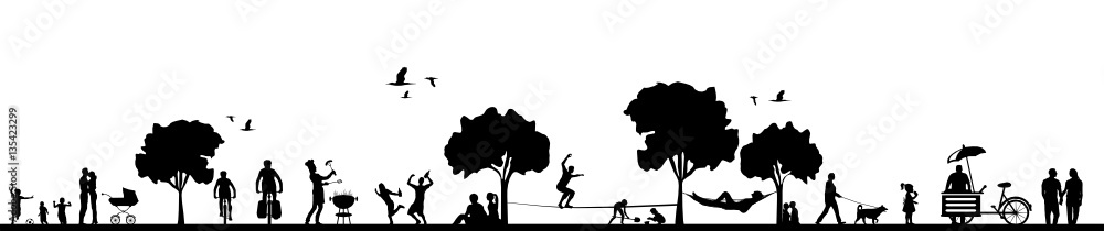 Silhouette Parkanlage