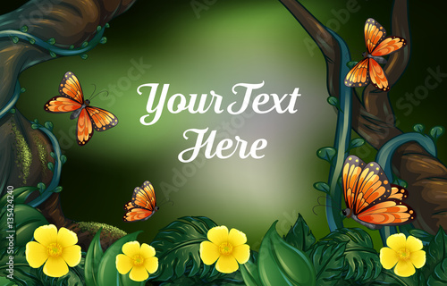 Background design for sample text with nature theme