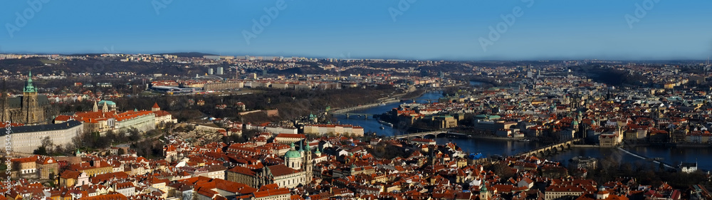 Prague cityscape panorama
