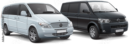 Two light passenger vans