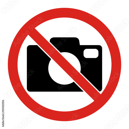 No photo sign. No foto