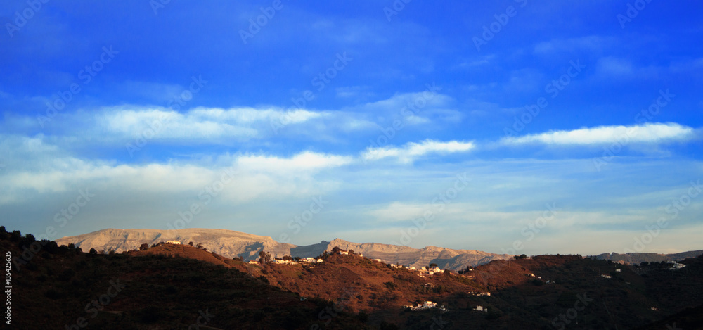 Landscape Mountains in Malaga, Spain