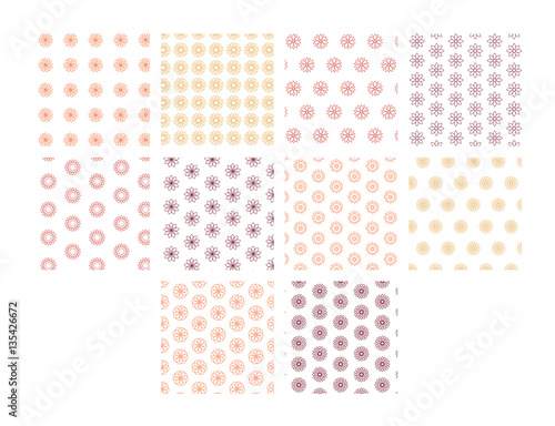 Vector image of floral patterns
