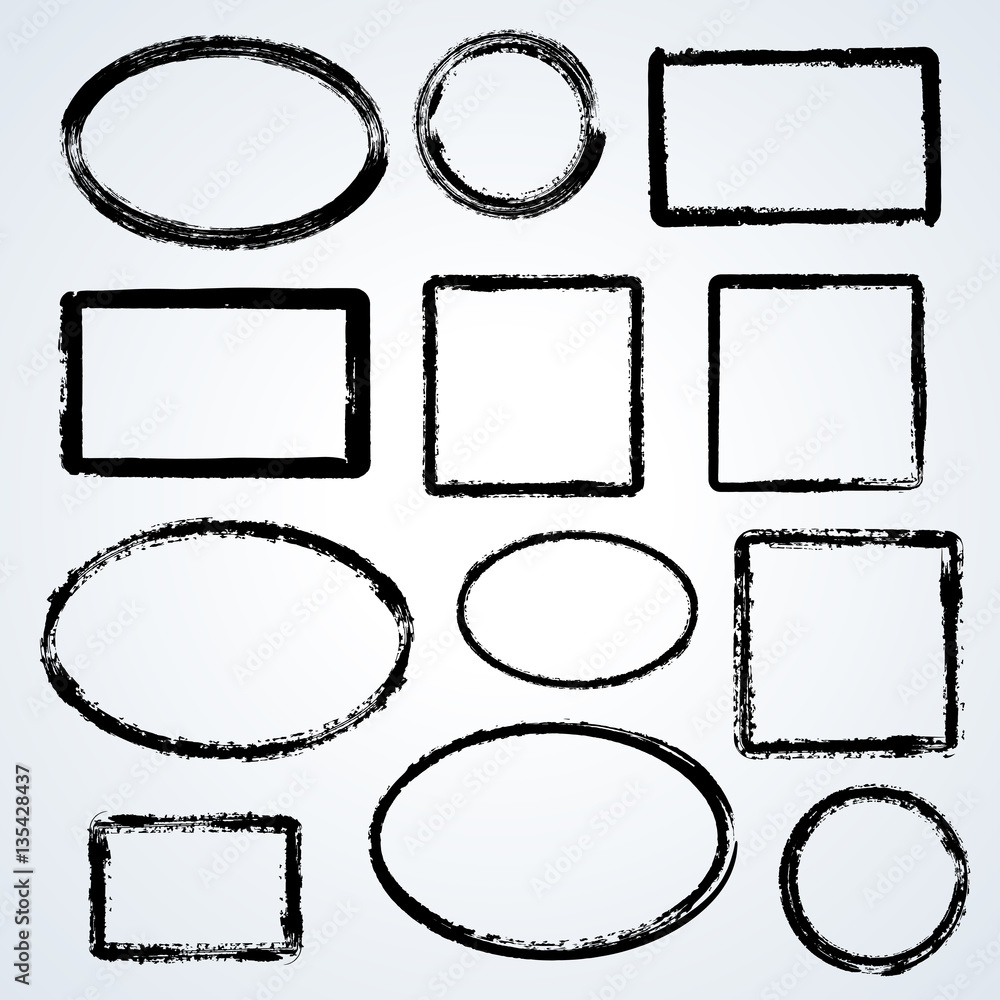 vector frame painted with paint brush vector frame painted with paint brush