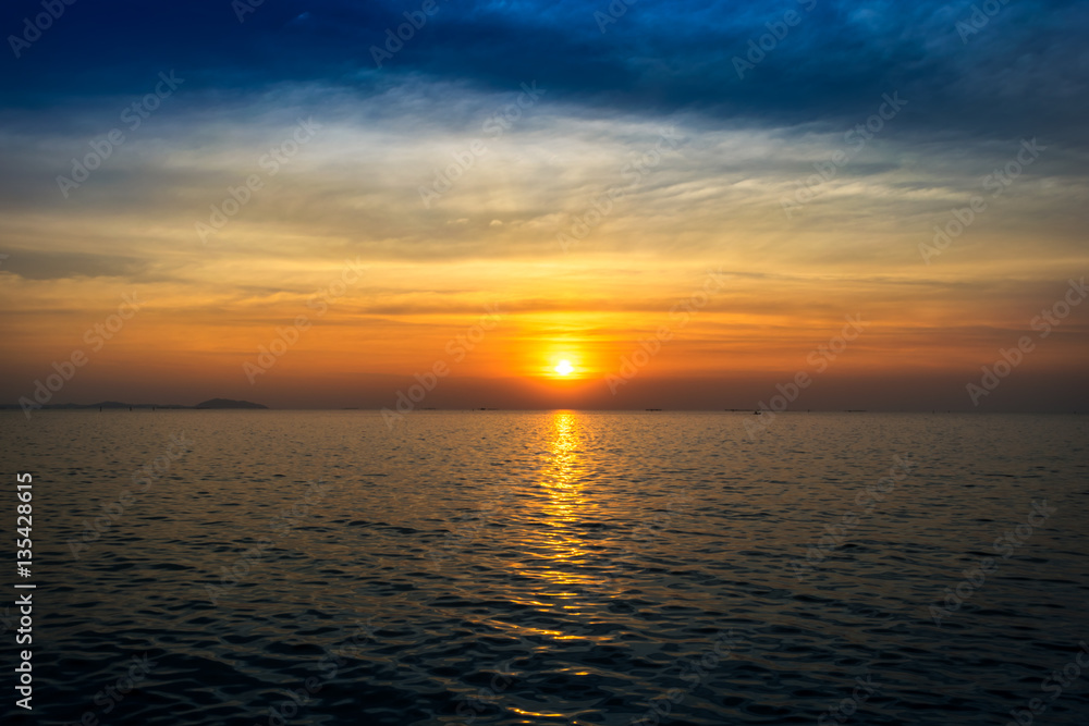 The sea on beautiful sunset, seascape The sea on beautiful sunset, seascape