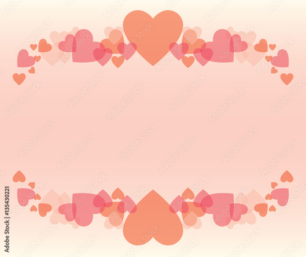 Vector illustration of heart shapes