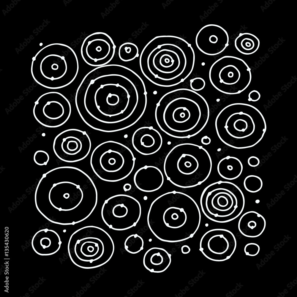Funny circles abstract, sketch for your design Funny circles abstract, sketch for your design