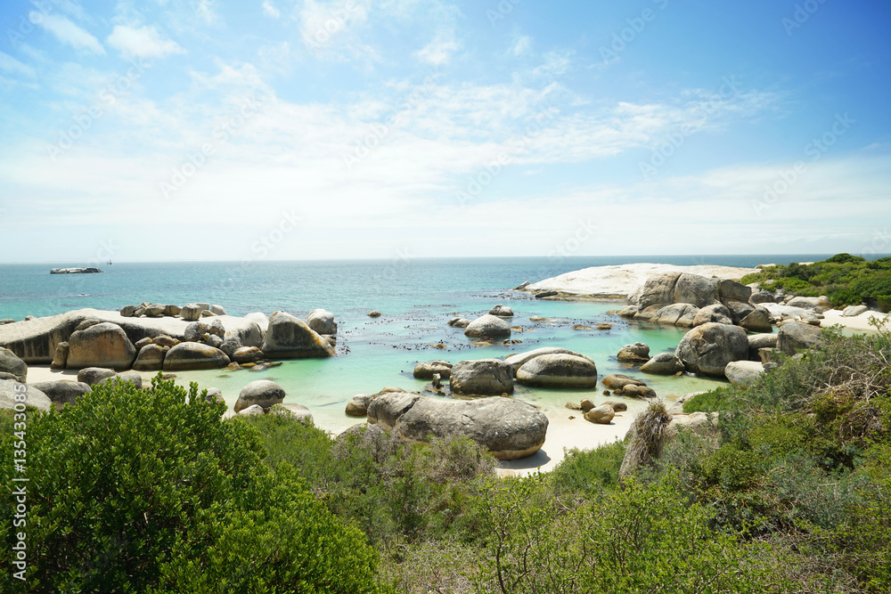 View of Boulders beach, Simon's town, South Africa View of Boulders beach, Simon's town, South Africa
