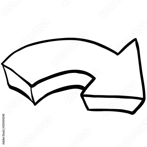 black and white pointing arrow