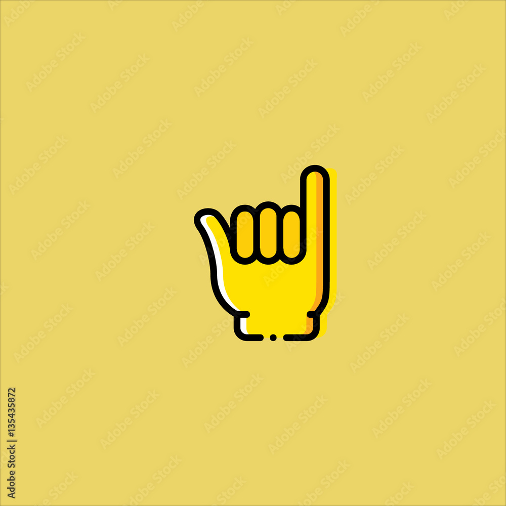 fingers icon flat design fingers icon flat design