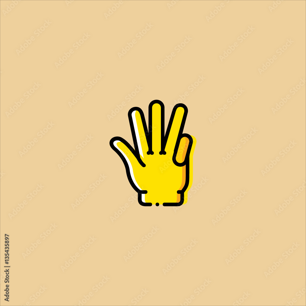 fingers icon flat design fingers icon flat design