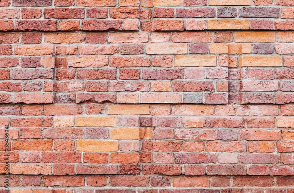 Obraz premium Old red brick wall, decorative pattern