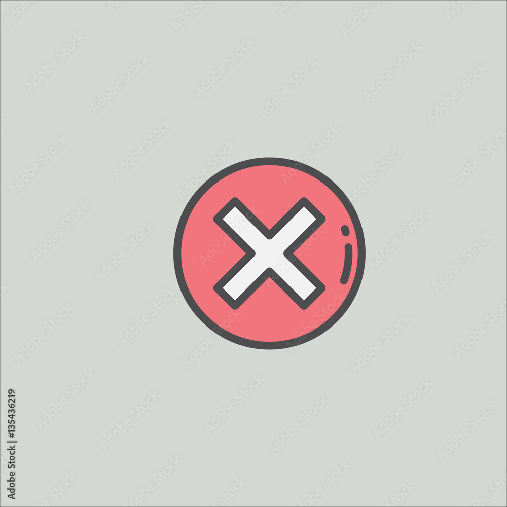 Obraz premium error icon flat design