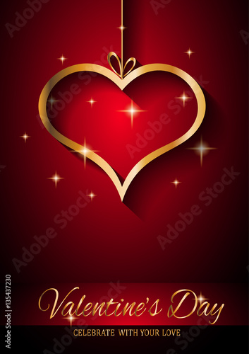 Valentine's Day Restaurant Menu Template Background for Romantic Dinner