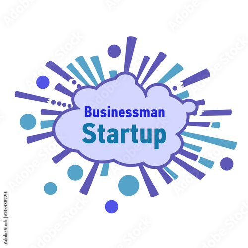Business man startup. Business concept vector illustration 